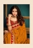 Mustard silk embroidered saree with blouse  10608